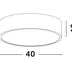 LED stropné svietidlo Roda 40 Svetlá sivé