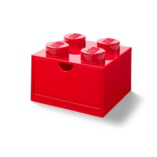 Červený stolový box so zásuvkou LEGO®, 15 x 16 cm