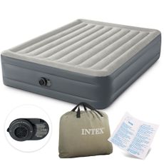 Intex Veľký nafukovací matrac 203x152 cm so zabudovanou pumpou INTEX 64126