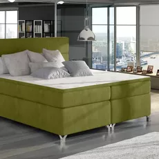 Posteľ Boxspring Amadeus 200x180, zelená (látka - bao 15)