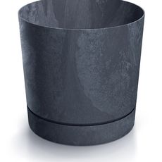 Prosperplast Květináč TUBOS P BETON EFFECT antracitový matný, varianta 12,8 cm