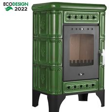 Oceľová kachľová pec K1 5,7 kW zelená