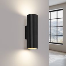 Sollux SL.1649 - Nástenné svietidlo KARBON 2xGU10/10W/230V čierna
