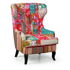 Patchwork kreslo COMFY, ušiak