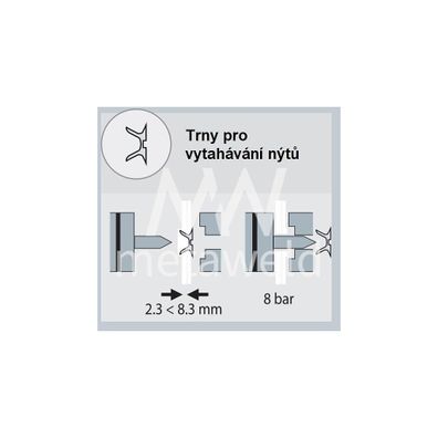 Matrica na vyťahovanie nitov GYS D2, priemer 3,2 mm