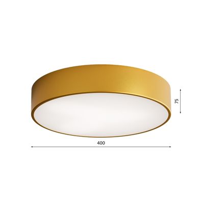Vonkajšie stropné svietidlo so senzorom CLEO 3xE27/24W/230V pr. 40 cm zlatá IP54