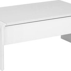 Xora KONFERENČNÝ STOLÍK, biela, sklo, kompozitné drevo, 110/60/45-71 cm
