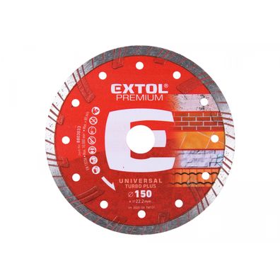 Kotúč diamantový rezný turbo plus, 150x22,2mm