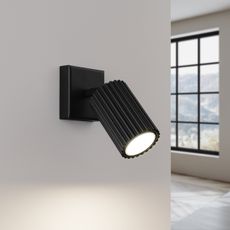 Sollux SL.1578 - Nástenné bodové svietidlo KARBON 1xGU10/10W/230V čierna
