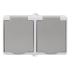 Solight 5B308 - Dvojzásuvka do vlhkého prostredia IP54