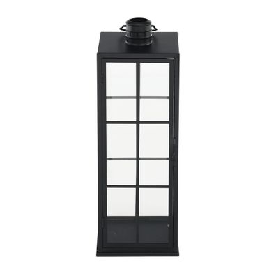 KONDELA Elijar Typ 3 kovový lampáš 56,5 cm čierna