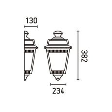 FARO 71424 - Vonkajšie nástenné svietidlo ARGOT 1xE27/100W/230V IP44
