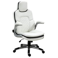 Kancelárske kreslo z umelej kože 69 x 67 x 113-121 cm | biela