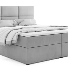 Posteľ Boxspring Aksamite, 200x180, sivá (Mono 244)