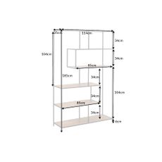 Polica Slim Line 185x115cm dub divoký čierny