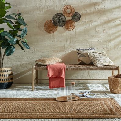 Vonkajší behúň v prírodnej farbe 80x230 cm Layla Border – Flair Rugs