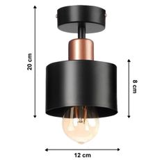 Prisadený luster BODO 1xE27/60W/230V