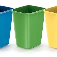 Prosperplast Sada 3 odpadkových košů COMPACTO SORTE 3x 9 L černá