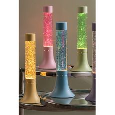 Modrá stolová lampa so skleneným tienidlom (výška 37,5 cm) Astro Glittler – Leitmotiv