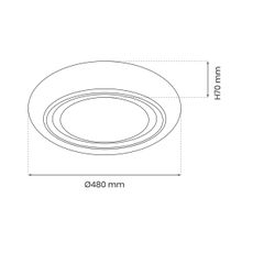 LED Stmievateľné stropné svietidlo MEGAN LED/48W/230V 3000-6000K + DO