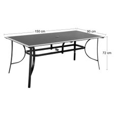 NABBI M150 záhradný stôl čierna