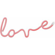 LED Neónová nástenná dekorácia LOVE LED/3W/3xAA USB červená