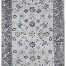 Diamond Carpets koberce Ručne viazaný kusový koberec Diamond DC-USHAK silver / black - 160x230 cm