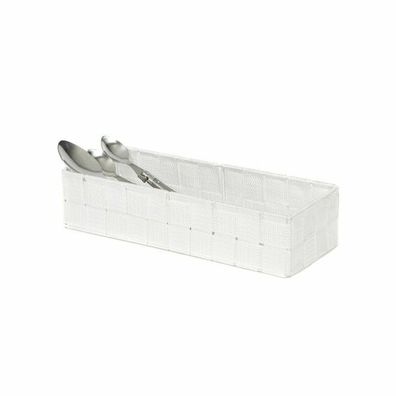 Compactor Úložný organizér do zásuvky Compactor TEX - košík L, 30 x 12 x 7 cm, biely, L