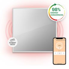 Klarstein La Palma 500 smart, infračervený ohrievač 2 v 1, 60 x 60 cm, 500 W, zrkadlová predná časť