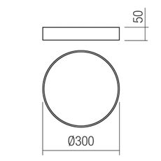 Redo 05-930 - LED Stropné svietidlo KNOB LED/24W/230V 3000K-6500K 30 cm čierna