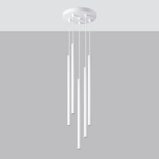 Sollux SL.1175 - Luster na lanku PASTELO 5xG9/8W/230V biela