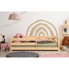 Detská posteľ z borovicového dreva v prírodnej farbe 90x200 cm Mila CPD – Adeko
