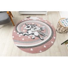 Dywany Łuszczów , Detský kusový koberec Petit Pony pink kruh, 120x120 (priemer) kruh, ružová, detská izba