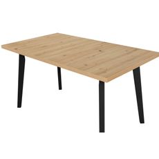 Rozkladací jedálenský stôl OSLO 5 - dub artisan/čierne nohy