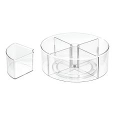 Okrúhly transparentný úložný box iDesign The Home Edit, Ø 29 cm