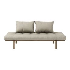 Béžová ľanová rozkladacia pohovka 200 cm Pace - Karup Design