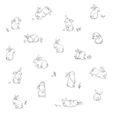 Detská tapeta 10 m x 50 cm Bunnies In The Countryside – Lilipinso