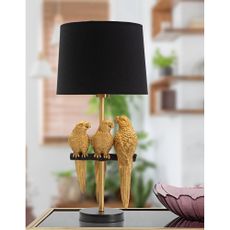 Čierna stolová lampa Mauro Ferretti Parrots