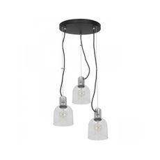 Luster na lanku BANCO 3xE27/60W/230V okrúhly číra