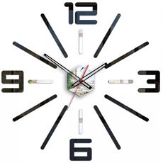 ModernClock 3D nalepovacie hodiny Maxim čierne