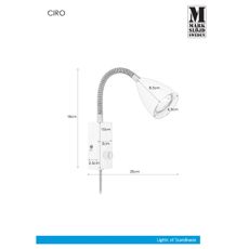 Markslöjd 106589 - Stmievateľné nástenné svietidlo CIRO 1xGU10/7W/230V čierna