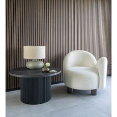 Tmavohnedý okrúhly konferenčný stolík v dekore topoľa ø 80 cm Boavista – House Nordic
