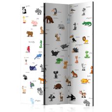 Paraván animals (for children) Dekorhome 135x172 cm (3-dielny)