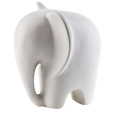 Mondex Keramický slon MIA WHITE III biely