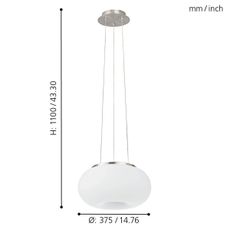 Eglo 98371 - LED RGB Stmievateľný luster na lanku OPTICA-C LED/21W/230V