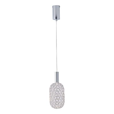 LED Luster na lanku PERFORATO LED/6,3W/230V 3000K lesklý chróm pr. 13 cm
