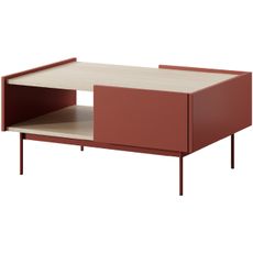 Piaski Konferenční stolek Color L97 červený/dub linea