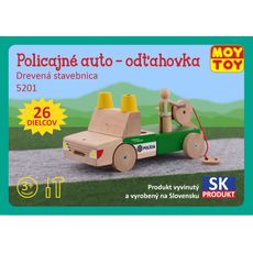 Drevená stavebnica Policajné auto - odťahovka Moy Toy