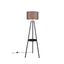 Čierna stojacia lampa s poličkou (výška 152 cm) Colette – Trio