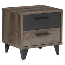Carryhome NOČNÝ STOLÍK, čierna, farba duba, 49,8/48,5/41,5 cm